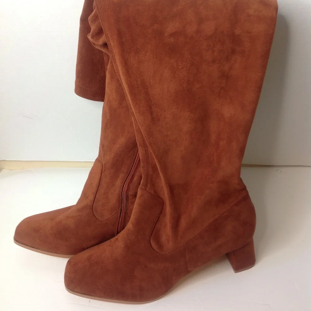 Fashion to Figure Brown Suede Boots Plus
